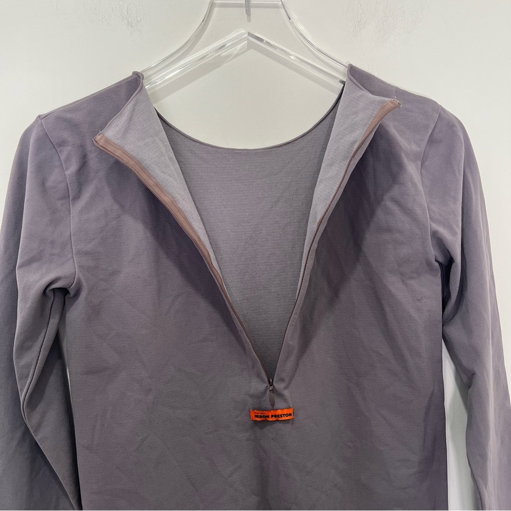 Heron Preston Jumpsuit Reflective Logo Grey Long Sleeve Stretch Size XL‎ - Picture 8 of 13